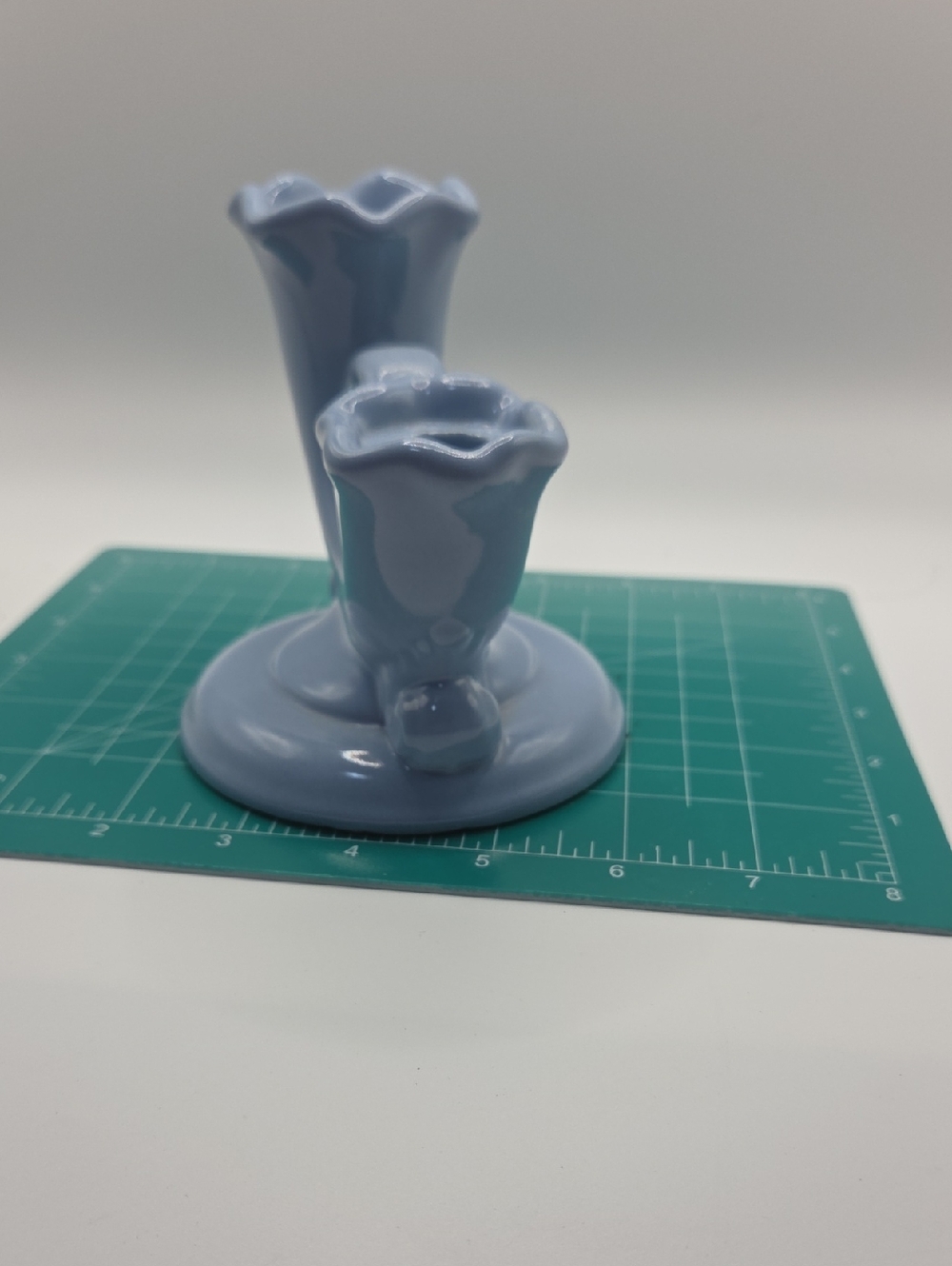 Abingdon Pottery Doulble Candle Holder In Blue. Vintage - Picture 2 of 5